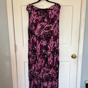Pink and Black Abstract Sleeveless Dress